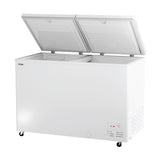 Haier Hard Top Double Door Chest Freezer, 439L | 5-Star Energy Rating | Convertible Temperature (≤-18°C to 10°C) | R290a Eco-Friendly Refrigerant | 4-Year Comprehensive Warranty | White Finish-HFC-500DPW5