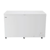 Haier Hard Top Double Door Chest Freezer, 439L | 5-Star Energy Rating | Convertible Temperature (≤-18°C to 10°C) | R290a Eco-Friendly Refrigerant | 4-Year Comprehensive Warranty | White Finish-HFC-500DPW5