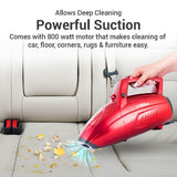 Eureka Forbes Super Clean Handheld Vacuum Cleaner with Blower Function | 800W Powerful Motor | 16 KPA Suction | 162 Accessories Included | 5 Meter Cord | 0.5L Dust Capacity | Lightweight & Portable Design | Red-EUR1211329
