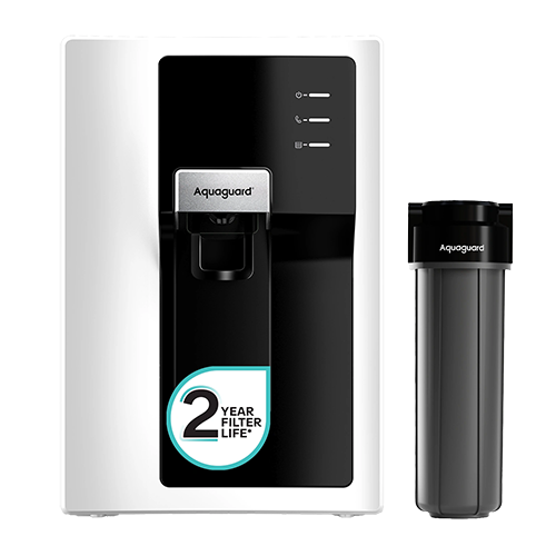 Aquaguard Enrich Astor RO+UV+SS+Alkaline 2X Water Purifier | 5L Stainless Steel Tank | 12000L Filter Life | Active Copper & Zinc | TDS up to 2000mg/L | Wall Mount/Table Top