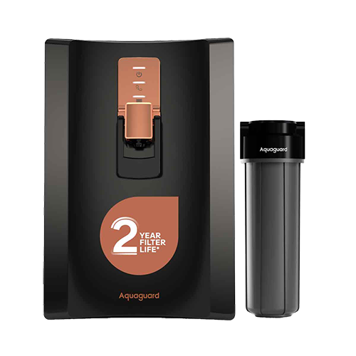 Aquaguard Enrich Superio RO+UV+SS 2X Water Purifier with Active Copper Zinc Booster, Mineral Fortification & Detachable Stainless Steel Tank - 7-Stage Purification, Wi-Fi Connectivity & TA Technology- AQG1226286