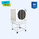 Symphony Jumbo 51 Desert Air Cooler - 50L, Aspen Cooling Pads, Powerful Fan with Whisper-Quiet Performance, 185W Low Power Consumption, Free Trolley Included, Ideal for Rooms up to 35 sq. m (376 sq. ft)