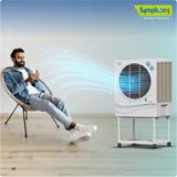Symphony Jumbo 51 Desert Air Cooler - 50L, Aspen Cooling Pads, Powerful Fan with Whisper-Quiet Performance, 185W Low Power Consumption, Free Trolley Included, Ideal for Rooms up to 35 sq. m (376 sq. ft)