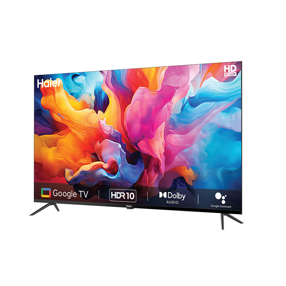 Haier (81.28 cm) 32 Inch HD Ready | Google TV OS with Built-in Chromecast | 20W 2.0 Channel Speakers with Dolby Audio | HDR 10 Support | Google Assistant Voice Control | 3 HDMI and 2 USB Ports for Seamless Connectivity | 60 Hz Refresh Rate-H32K82GX