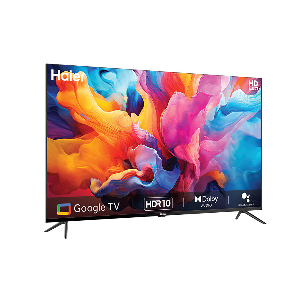 Haier (81.28 cm) 32 Inch HD Ready | Google TV OS with Built-in Chromecast | 20W 2.0 Channel Speakers with Dolby Audio | HDR 10 Support | Google Assistant Voice Control | 3 HDMI and 2 USB Ports for Seamless Connectivity | 60 Hz Refresh Rate-H32K82GX
