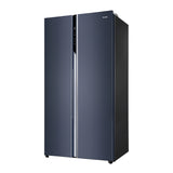 Haier 596L 3 Star Frost Free Side by Side Refrigerator with Inverter Compressor | Convertible SBS | Toughened Glass Shelves | Recess Handle - HES-690GK