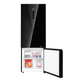 Haier 325 L 2-Star Frost Free Double Door Bottom Mounted Refrigerator (HRB-3752PKGA-P, Black Glass)
