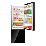 Haier 325 L 2-Star Frost Free Double Door Bottom Mounted Refrigerator (HRB-3752PKGA-P, Black Glass)