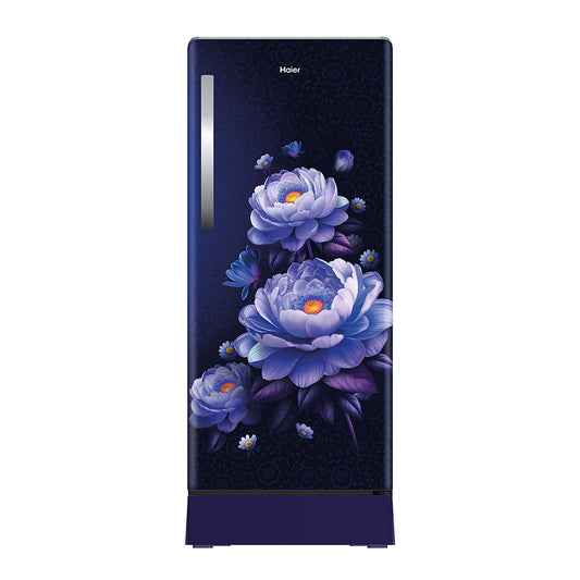 Haier 190L 5-Star Single Door Refrigerator | Marine Blossom | Toughened Glass Shelves | Stabilizer Free Operation-HRD-2105EPMB-P