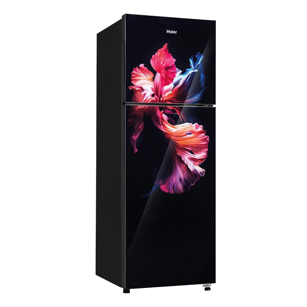 Haier 240L 2-Star Frost Free Top Mount Refrigerator, Wave Glass, Cool Pad (HRF-2902EWGA-P)