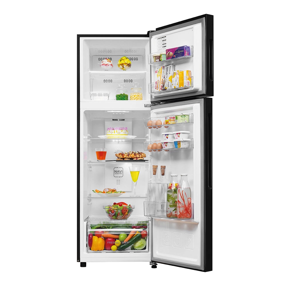 Haier 240L 2-Star Frost Free Top Mount Refrigerator, Wave Glass, Cool Pad (HRF-2902EWGA-P)