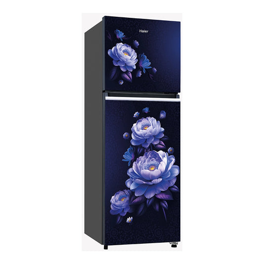 Haier 240L 2 Star Top Mount Frost Free Refrigerator with Toughened Glass Shelves (Marine Blossom) - HRF-2902IEMB-P