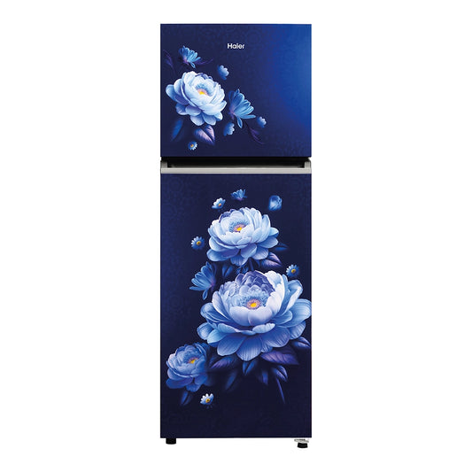 Haier 240L 2 Star Top Mount Frost Free Refrigerator with Toughened Glass Shelves (Marine Blossom) - HRF-2902IEMB-P