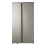 Haier 540 Litre Side By Side Refrigerator | 3 Star | Frost Free Cooling Technology with Inverter Compressor | Fusion Steel Door Finish with Recess Handle | Toughened Glass Shelves for Durability | Twist Ice Maker | Eco-Friendly R600a Refrigerant-HRS-615FS