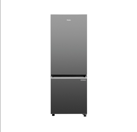 Haier 237L 2 Star Frost-Free Bottom Mounted Refrigerator with Inverter Compressor | Toughened Glass Shelves | Recess Handle | Black - HRB-2872IBGB-P
