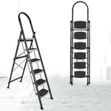 Allfold Hunter 6-Step Mild Steel Folding Ladder - Durable, Portable & 150kg Load Capacity for Home, Kitchen, and Office use