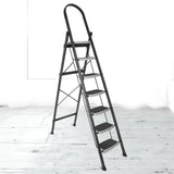 Allfold Hunter 7-Step Mild Steel Folding Ladder - Durable, Portable & 150kg Load Capacity for Home, Kitchen, and Office use