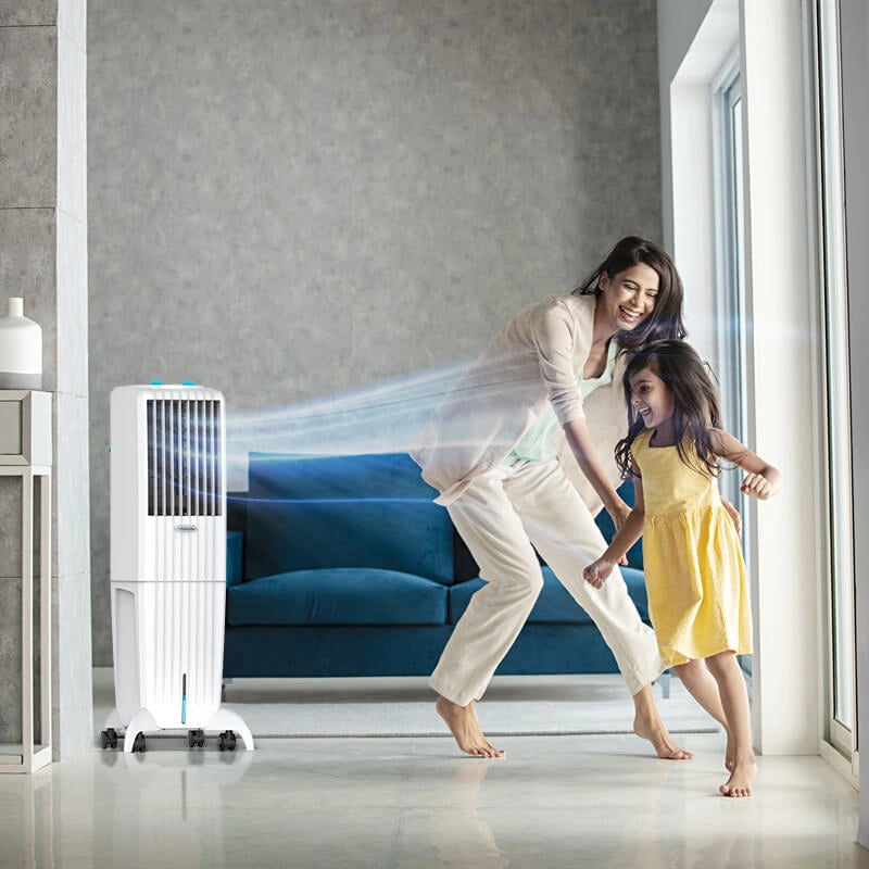 SYMPHONY DIET 35T Personal Tower Air Cooler | Slim & Tall Design | 35-Litre Tank Capacity | 165W Power Consumption | Suitable for Rooms up to 15 m² | Auto Louver Movement | Powerful Blower | Cellulose Cooling Media | Cool Flow Dispenser