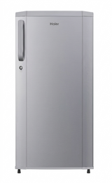 Haier 165L 1-Star Direct Cool Single Door Refrigerator with External Handle, Wired Shelves, and LED Interior Light-(Moon Silver, HRD-1851SMSA-P)