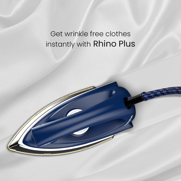Crompton Rhino Plus 1250W Electric Dry Iron (Blue) | High Performance Compounded Plastic Body | 240V Heavy Weight Ironing Solution