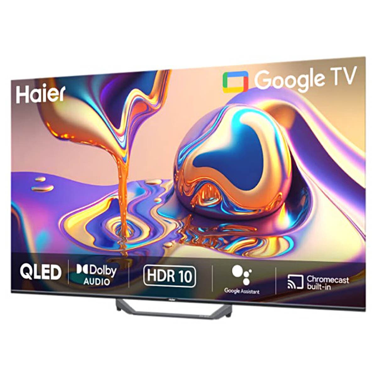 Haier 140cm (55 inch) 4K QLED Smart Google TV with Dolby Audio | Hands-Free Voice Control | HDR10 | MEMC | 2GB RAM & 32GB ROM | QLED Technology- H55S80FUX