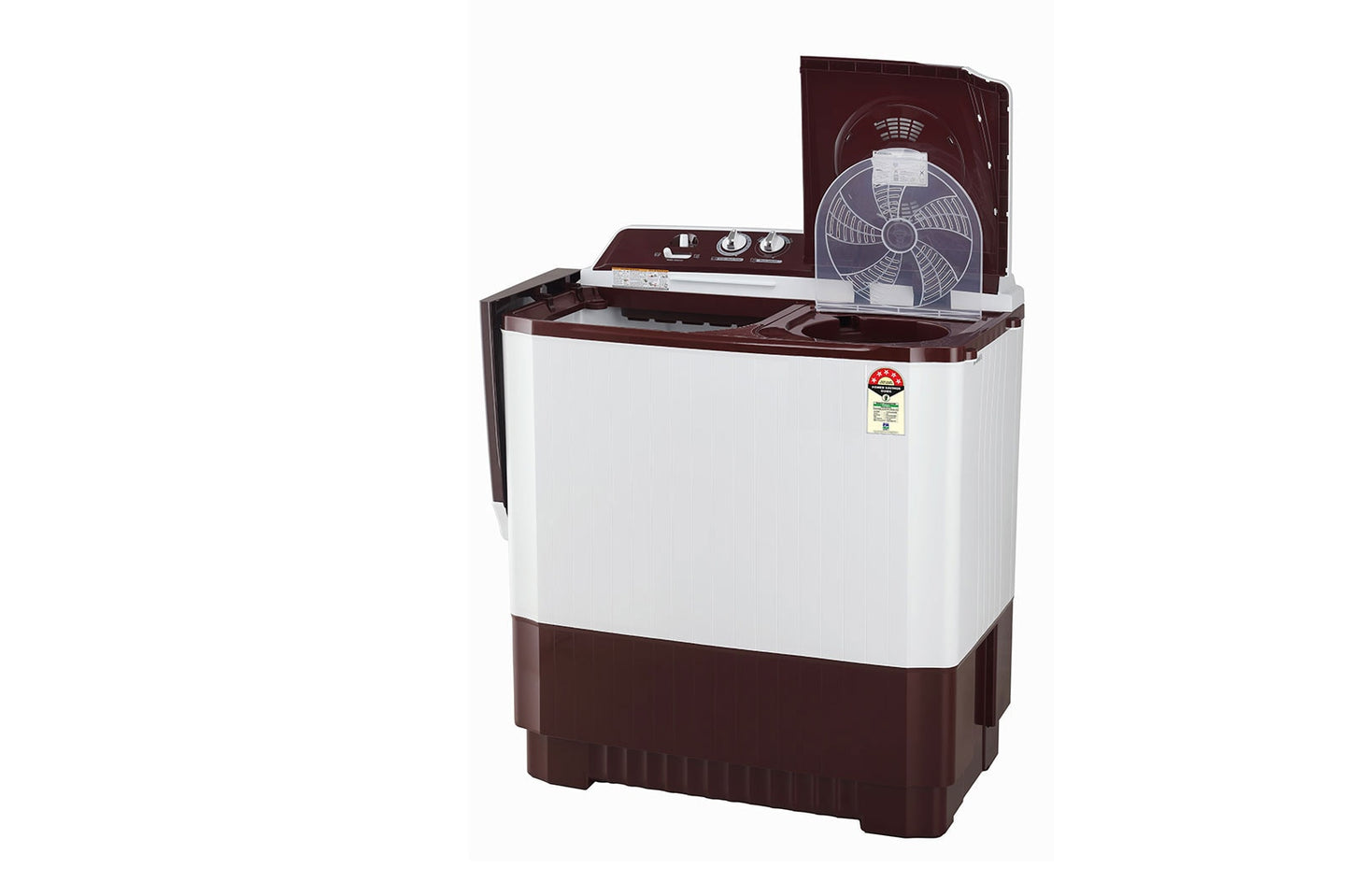 LG 10.5 kg Semi Automatic Washing Machine, Roller Jet Pulsator, Collar Scrubber - P105ASRAZ.ABGQEIL (Maroon)