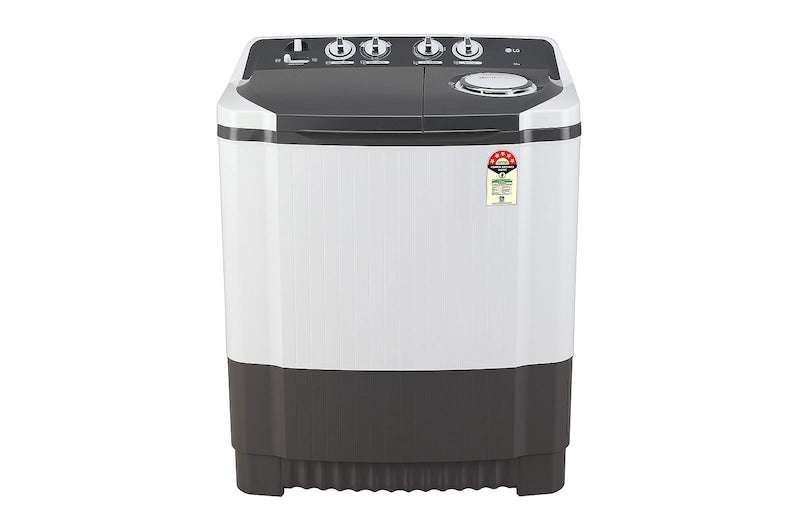 LG 7.5 kg 5-Star Semi-Automatic Top Load Washing Machine | Roller Jet Pulsator | Wind Jet Dry | 3 Wash Programs | In-Built Scrubber | Anti-Rat Plastic Base (P7510RGAZ.ADGQEIL, Dark Grey)