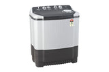 LG 7.5 kg 5-Star Semi-Automatic Top Load Washing Machine | Roller Jet Pulsator | Wind Jet Dry | 3 Wash Programs | In-Built Scrubber | Anti-Rat Plastic Base (P7510RGAZ.ADGQEIL, Dark Grey)