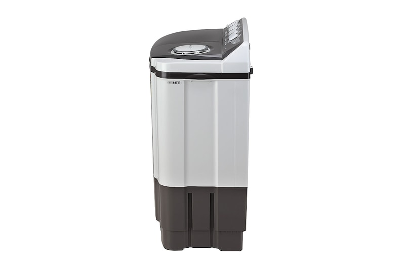 LG 7.5 kg 5-Star Semi-Automatic Top Load Washing Machine | Roller Jet Pulsator | Wind Jet Dry | 3 Wash Programs | In-Built Scrubber | Anti-Rat Plastic Base (P7510RGAZ.ADGQEIL, Dark Grey)
