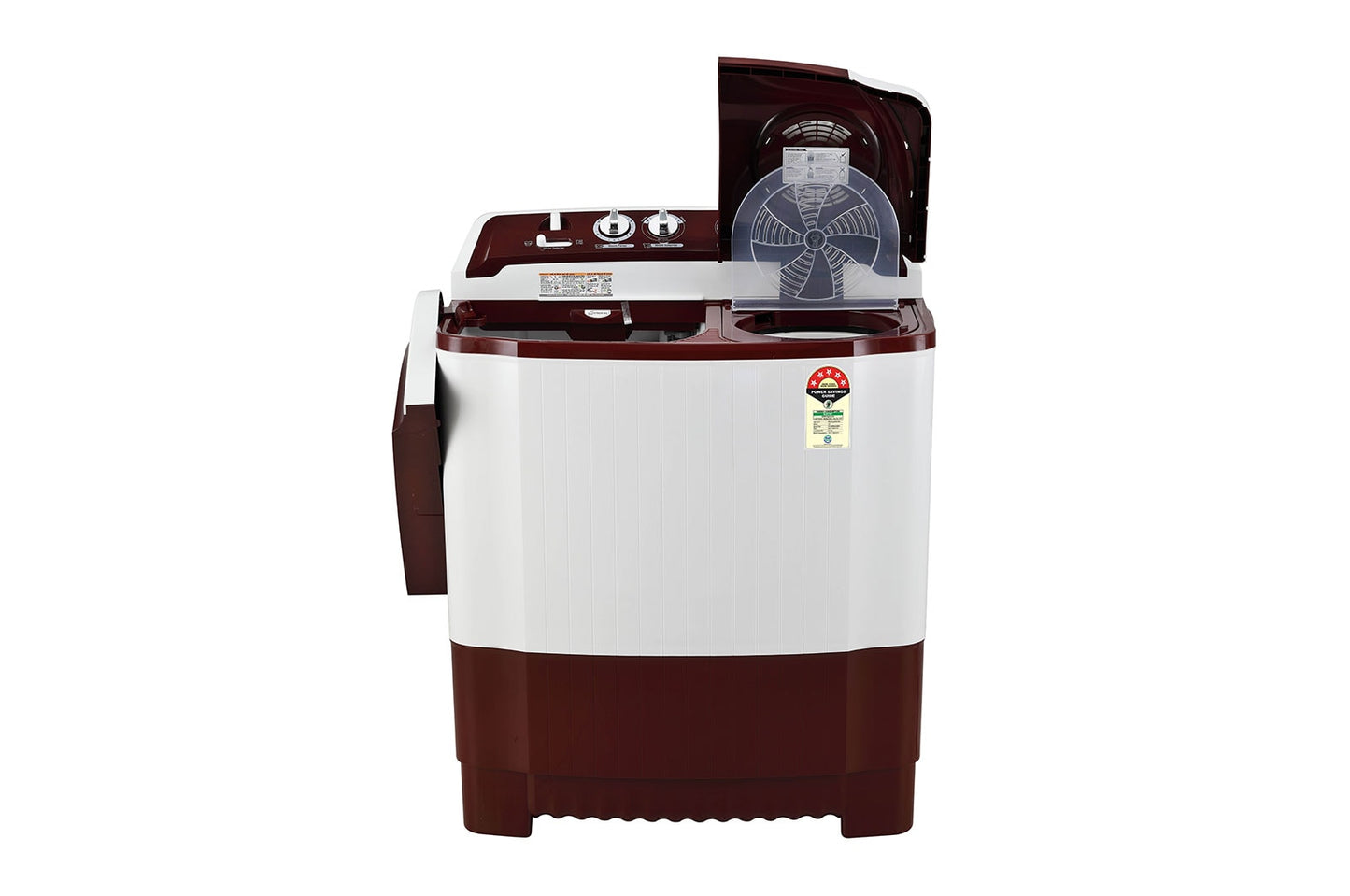 LG 7.5 KG 5 Star Semi Automatic Top Load Washing Machine | Wind Jet Dry | Roller Jet Pulsator | Lint Collector | 3 Wash Programs (P7510RRAZ, Burgundy)