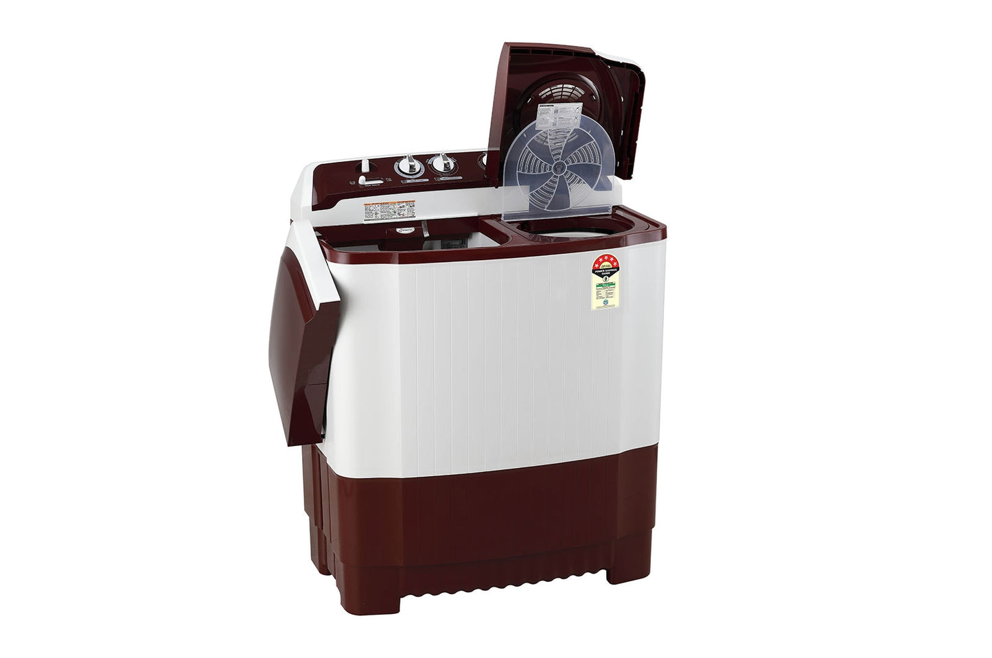 LG 7.5 KG 5 Star Semi Automatic Top Load Washing Machine | Wind Jet Dry | Roller Jet Pulsator | Lint Collector | 3 Wash Programs (P7510RRAZ, Burgundy)