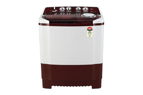 LG 8Kg Semi Automatic Top Load Washing Machine, Roller Jet Pulsator + Soak-P8035SRAZ, Burgundy