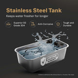 Aquaguard Aspire Halo 2X RO+UV+CU+Alkaline Water Purifier | Stainless Steel Tank | NanoPore Long-Life Filter | 2 Year Filter Life | Water Quality Indicator | Mega Sediment Filter