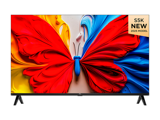 TCL 43-inch (109.22 cm) 43-inch Flat LED Screen | FHD | QLED | Google TV| HDR 10+ and HLG Support | 60Hz Refresh Rate | High Contrast Ratio | 2x12W Audio Power | Dolby Audio | Bluetooth BT5.0 | Wi-Fi 4 | HDMI CEC | VESA Wall Mount Compatible- 43S5K