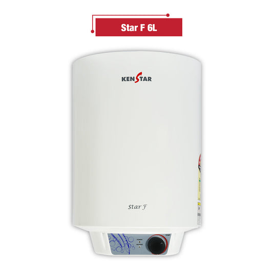 Kenstar Star F 6L: IPX4 8-Bar High-Rise Ready Water Heater with Blue Sapphire Glassline Tank & Metal Body-KEN3775431