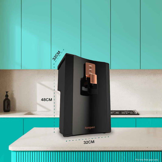 Aquaguard Enrich Superio RO+UV+SS 2X Water Purifier with Active Copper Zinc Booster, Mineral Fortification & Detachable Stainless Steel Tank - 7-Stage Purification, Wi-Fi Connectivity & TA Technology- AQG1226286