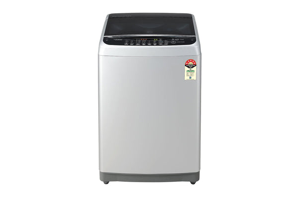 LG 8 kg 5 Star Inverter Fully Automatic Top Load Washing Machine with Jet Sprey, Auto Pre Wash, Smart Diagnosis - T80SPSF1Z  (Middle Free Silver)
