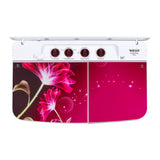 Takai 9 Kg Semi-Automatic Washing Machine | Full Glass Top, Dual Waterfall, Punch Pulsator, Collar Scrubber | 135W Motor, No Vibration- (TKI-WM-910G)
