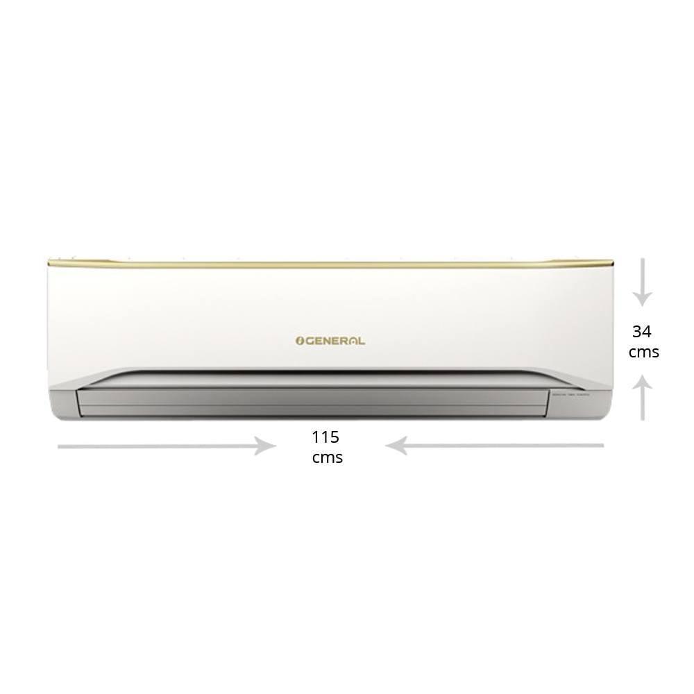 OGeneral 2.0 Ton 5 Star Inverter Split AC (Copper, Hyper Tropical Twin Rotary Compressor, R32 Refrigerant, 15m Long Airflow, 2026 Model,ASGG24CGWA-B)