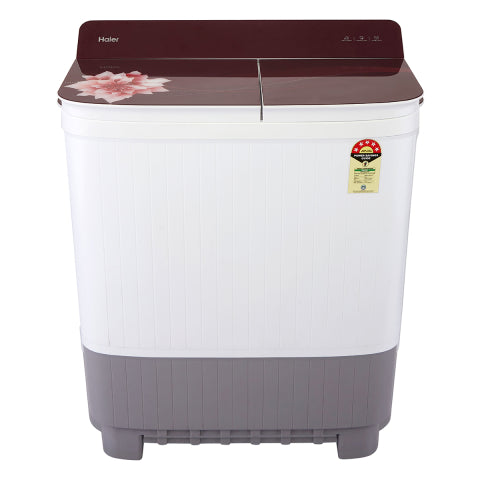 Haier 7.5 kg 5-Star Semi-Automatic Top Load Washing Machine | Anti-Bacterial Vortex Pulsator | Softfall Toughened Glass Lid | 4D Magic Filter | 1300 RPM High Speed Spin Dry (HTW75-178BBK, White)