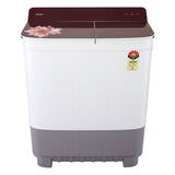 Haier 7.5 kg 5-Star Semi-Automatic Top Load Washing Machine | Anti-Bacterial Vortex Pulsator | Softfall Toughened Glass Lid | 4D Magic Filter | 1300 RPM High Speed Spin Dry (HTW75-178BBK, White)