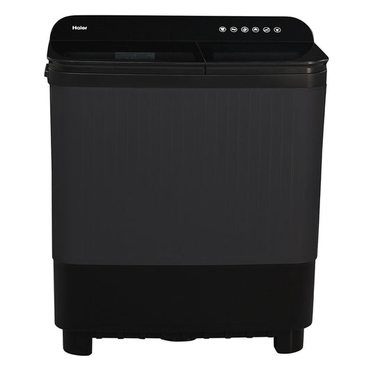 Haier 10 Kg 5 Star Toughened Glass Soft fall Technology Semi Automatic Top Loading Washing Machine -HTW100-178BKN