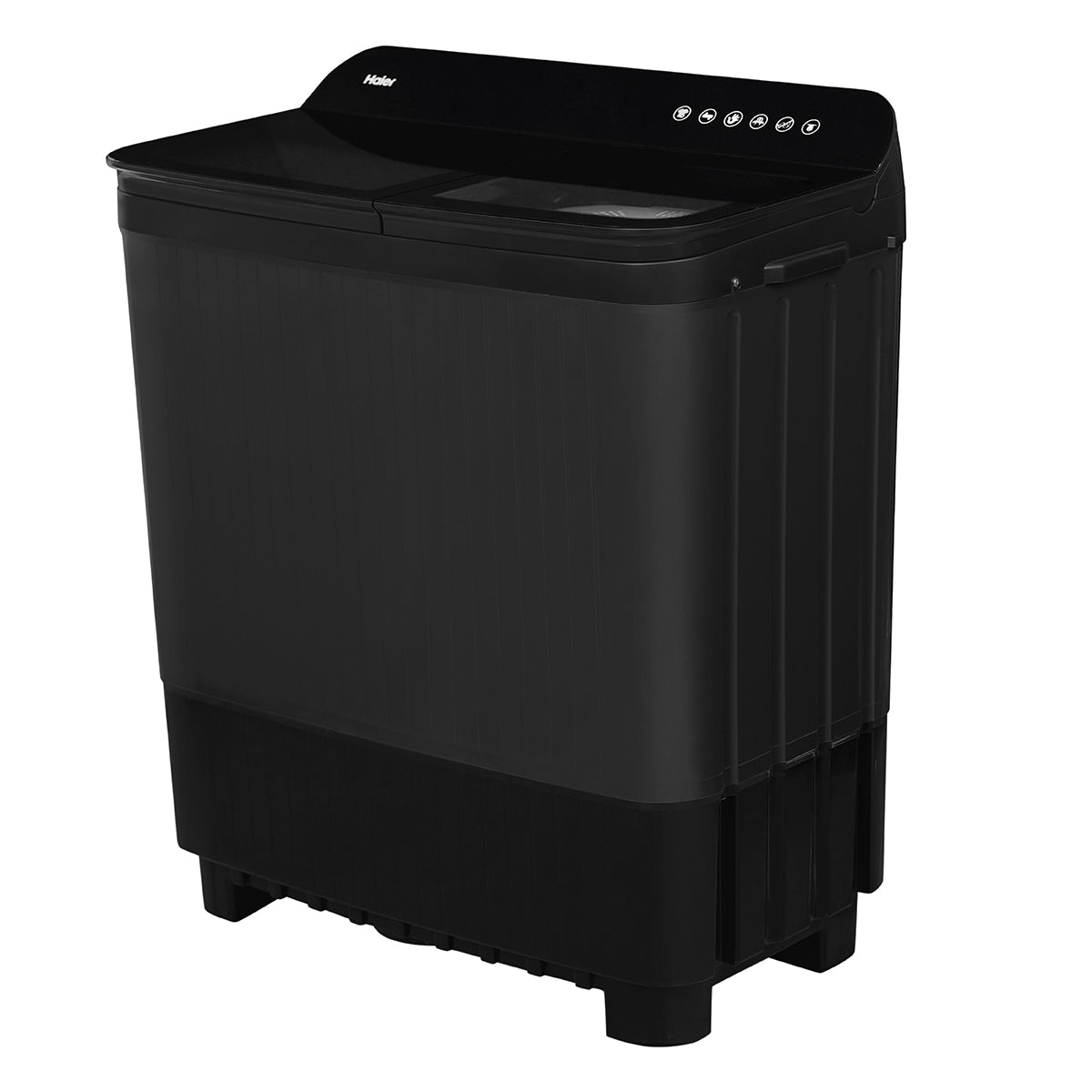 Haier 10 Kg 5 Star Toughened Glass Soft fall Technology Semi Automatic Top Loading Washing Machine -HTW100-178BKN