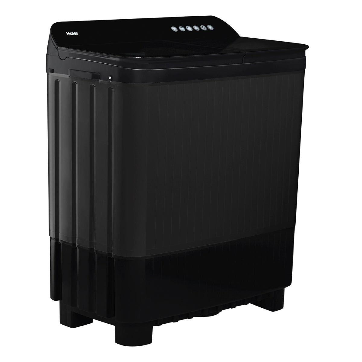 Haier 10 Kg 5 Star Toughened Glass Soft fall Technology Semi Automatic Top Loading Washing Machine -HTW100-178BKN