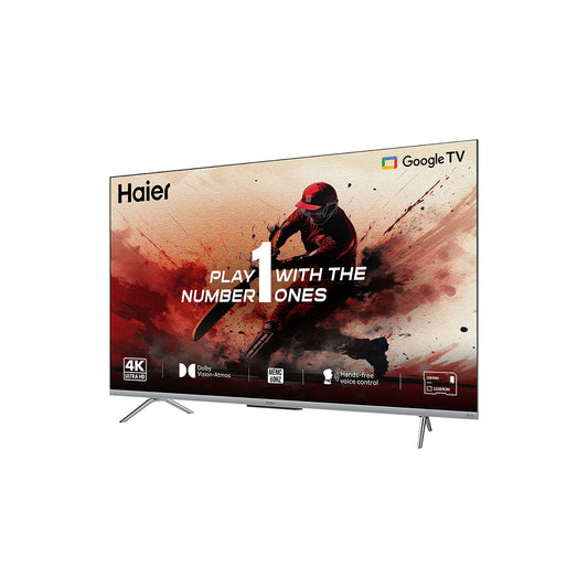 Haier43" (108cm) 4K Ultra | Dolby Vision, HDR 10  | Dolby Atmos| Google TV 14 OS  & Google Assistant | Google Chromecast Built-in | 4 HDMI Ports & 2 USB Ports | 2GB RAM & 32GB ROM Storage | Bluetooth Voice Remote Control & Wireless Connectivity- (43P7GT)