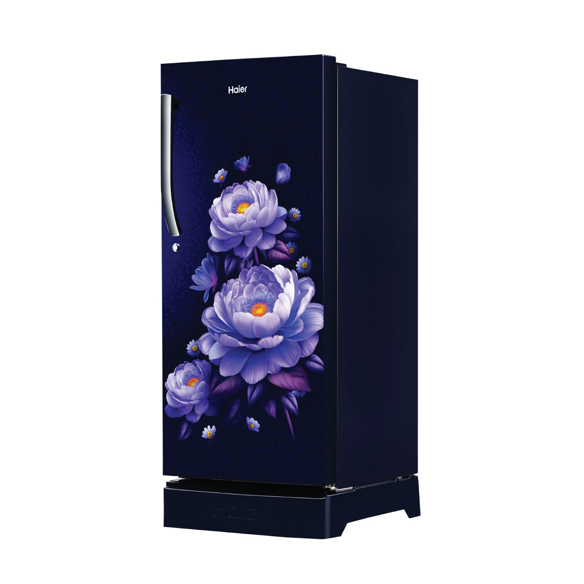 Haier 190L 5 Star Marine Blossom Single Door Refrigerator with Base Drawer, Inverter Compressor - HRD-2105PMBA
