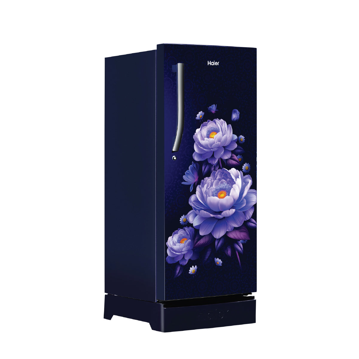 Haier 190L 5 Star Marine Blossom Single Door Refrigerator with Base Drawer, Inverter Compressor - HRD-2105PMBA