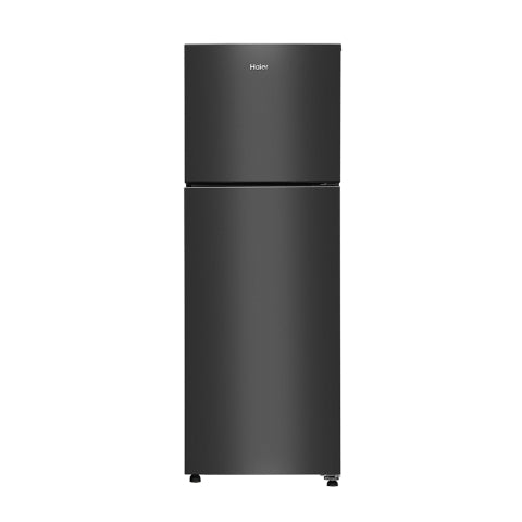 Haier 240L 1 Star Frost Free Double Door Refrigerator (GE Black, Inverter Compressor, Toughened Glass Shelves). HRF-2901EGBA-P