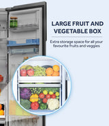 Haier 540 Litre Side By Side Refrigerator | 3 Star | Frost Free Cooling Technology with Inverter Compressor | Fusion Steel Door Finish with Recess Handle | Toughened Glass Shelves for Durability | Twist Ice Maker | Eco-Friendly R600a Refrigerant-HRS-615FS
