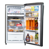 Haier 165L 1-Star Direct Cool Single Door Refrigerator with External Handle, Wired Shelves, and LED Interior Light-(Moon Silver, HRD-1851SMSA-P)